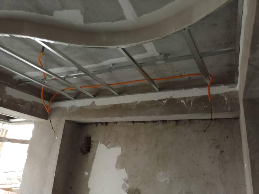 Electrical conduits cast into a slab by GEERS